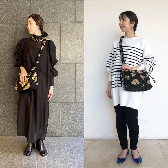 Anthropologie HVISK Arcadia Comet Flower Bag Black Gold Vegan Purse All Size NWT - Picture 2 of 13